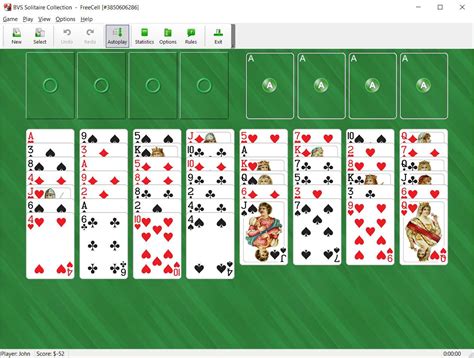 solitaire green felt freecell